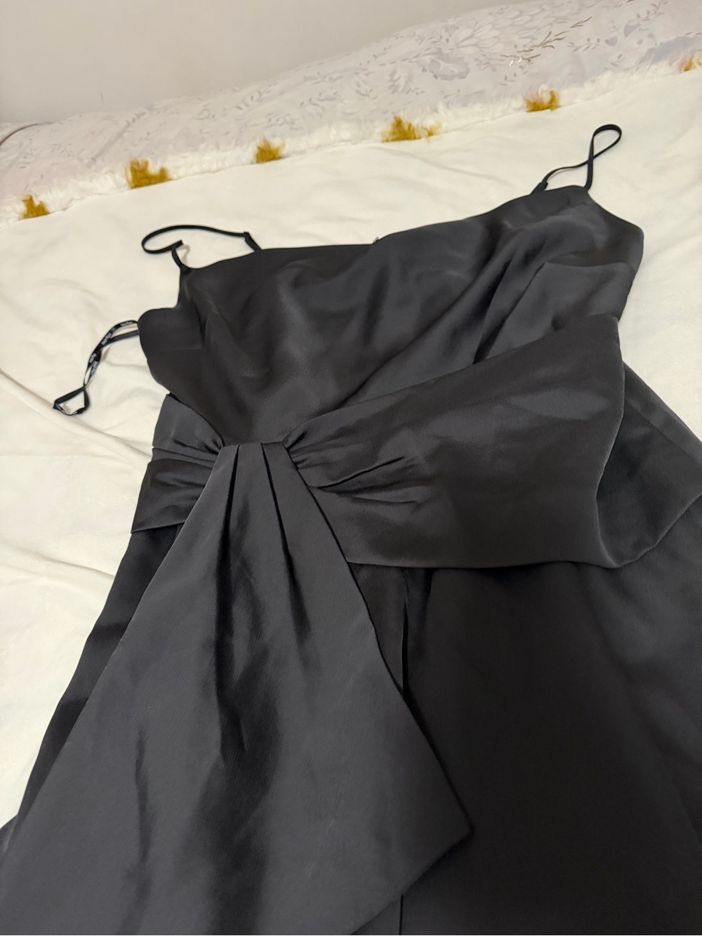 NWT City Chic Simplicity Black Plus-Size Evening Dress with Waist Tie S/16 - Picture 4 of 5